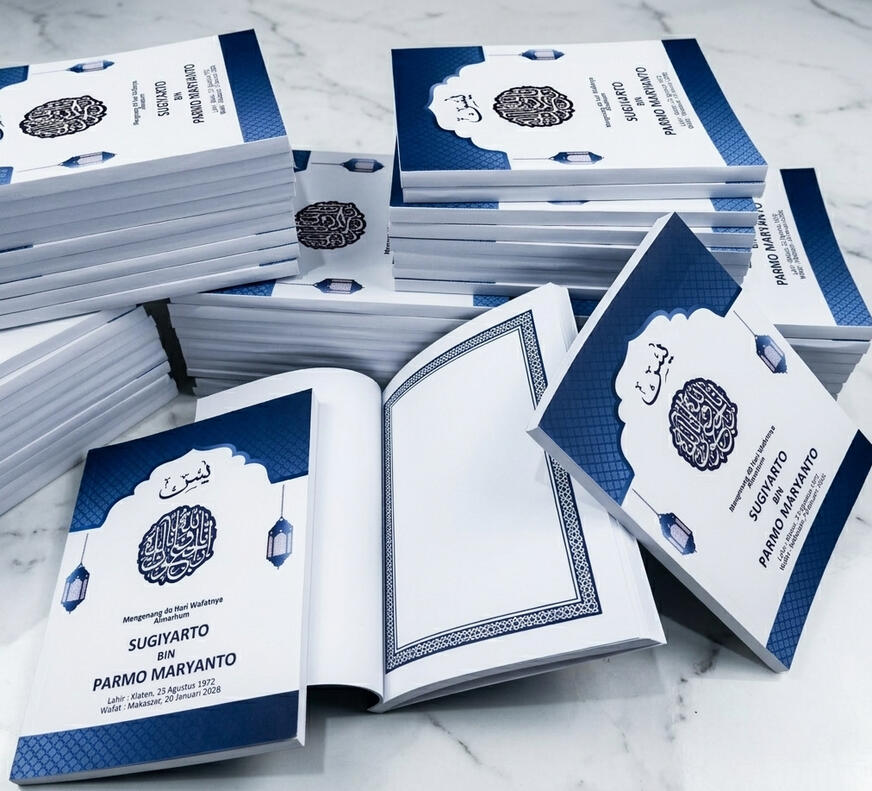 Tempat cetak yasin Penerbit buku yasin